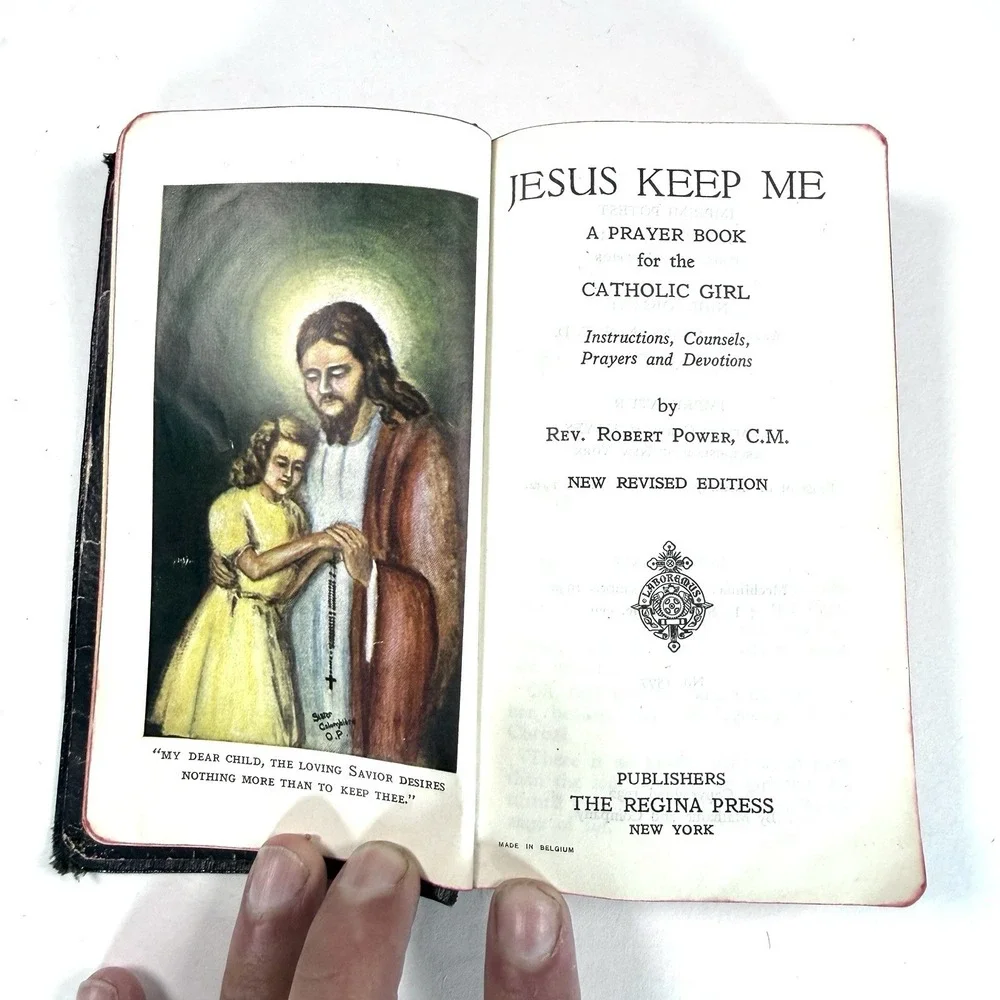 Vintage 1932 Prayer Book for the Catholic Girl - Jesus Keep Me Rev Robert Power